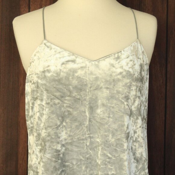 CeCe Dress, Silver Velvet Mini, Size 4, Racerback - Picture 3 of 11